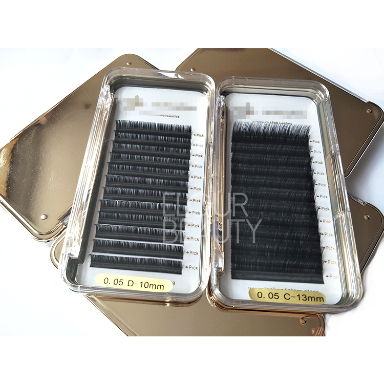 Korean Lash full set silk mink eyelash extensions China factory supplies EL23